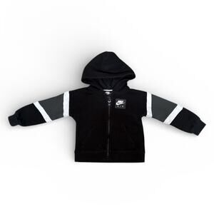 Nike Air Full Zip Hooded Jacket Infant 24M Black and Grey Combo